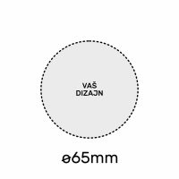 Tisk vašega dizajna na papirnate samolepilne etikete fi65mm