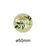 Etiketa okrogla Bezgov sirup 50mm