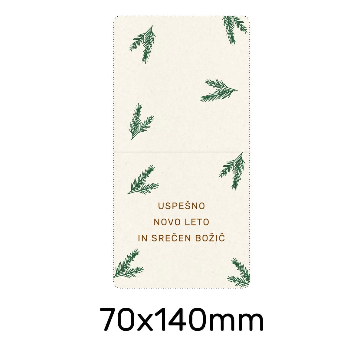 Embalazko - Prednarejeni Tagi Pasica 70x140mm Novo leto & Božič - slika 1