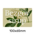 Etiketa Bezgov Sirup 100x65mm