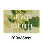 Etiketa Lipov Sirup 100x65mm