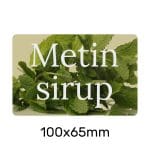 Etiketa Metin Sirup 100x65mm