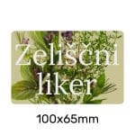 Etiketa Zeliščni Liker 100x65mm
